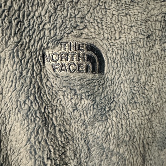 North face women’s pastel blue fuzzy zip up jacket size small - Picture 4 of 7